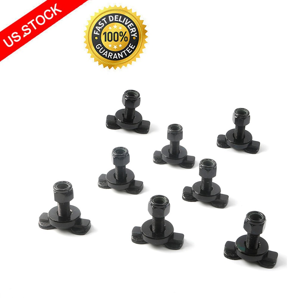 8PCS L-Track Double Lug Threaded Stud Nut Fitting Tie Down for RV Camper