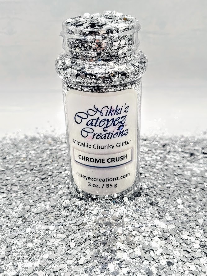 Metallic Chunky Silver Glitter - Chrome Crush 3 oz.