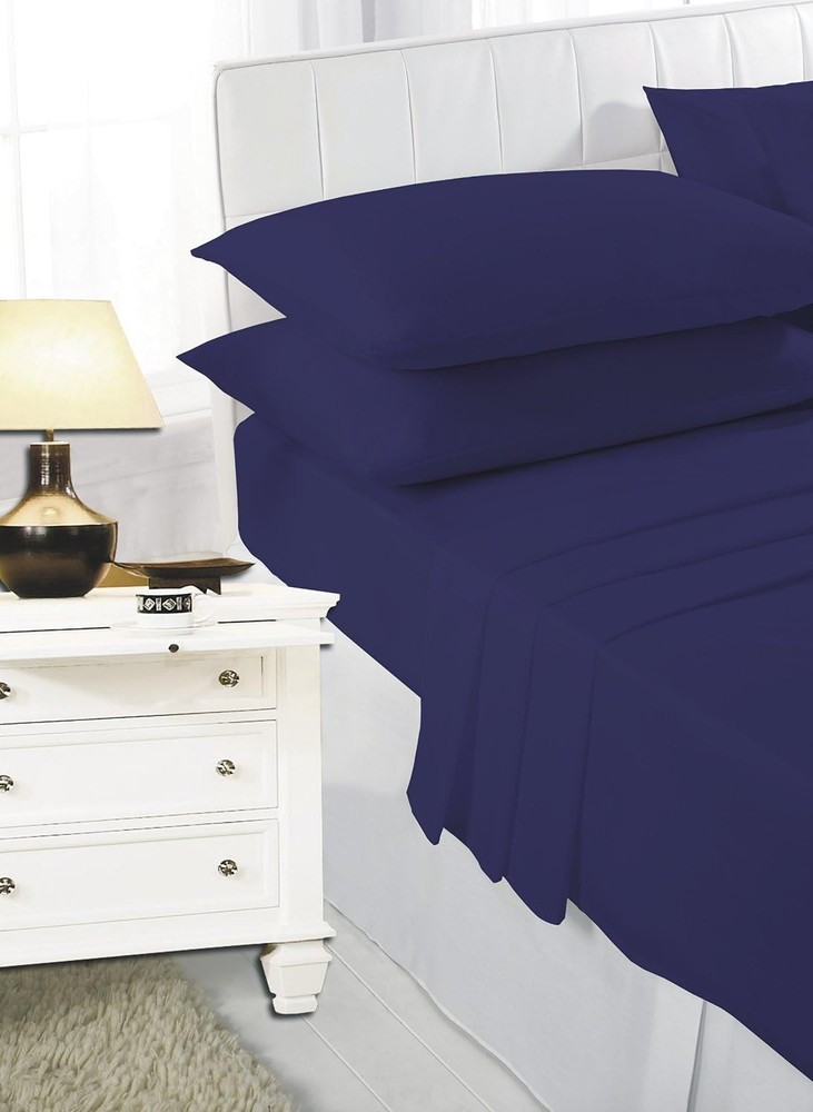 AIMANEÂ® King Fitted Sheet - 150 x 200 CM Non Iron Percale Poly Cotton King Size