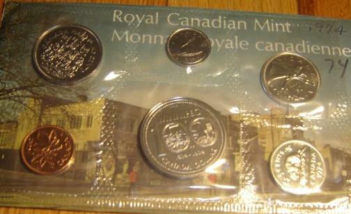 1974 Canada PL Set (6 Coins Cent to $1). MINT UNC.RJ