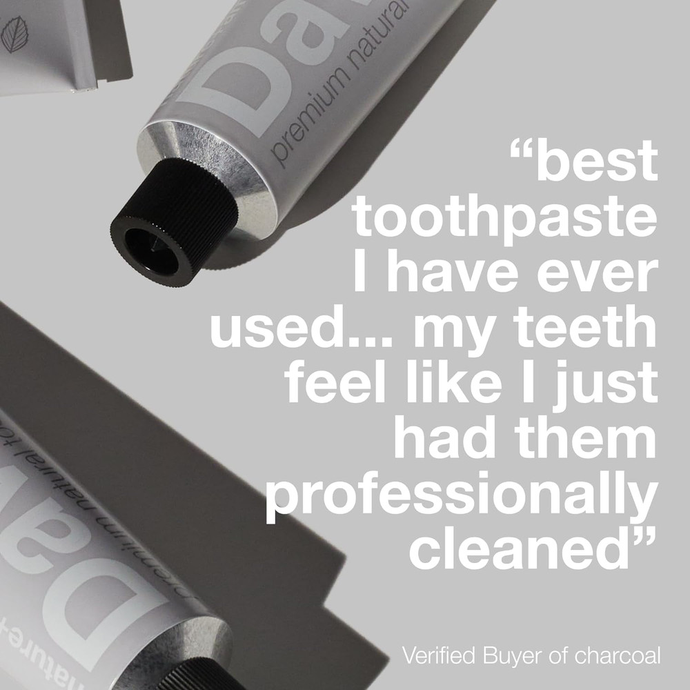 Charcoal Toothpaste for Enhanced Teeth Whitening, Peppermint, Antiplaque, Flo...