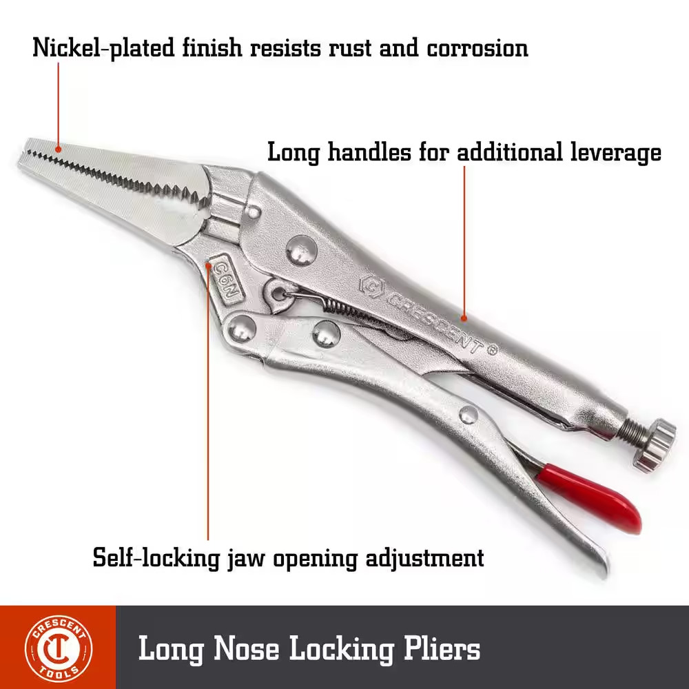 Mixed Locking Plier Set with Wire Cutter and Hex Ready Adjusting Screw (5-Piece)