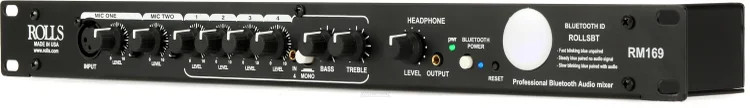 Rolls RM169 6-channel Rackmount Mixer with Bluetooth