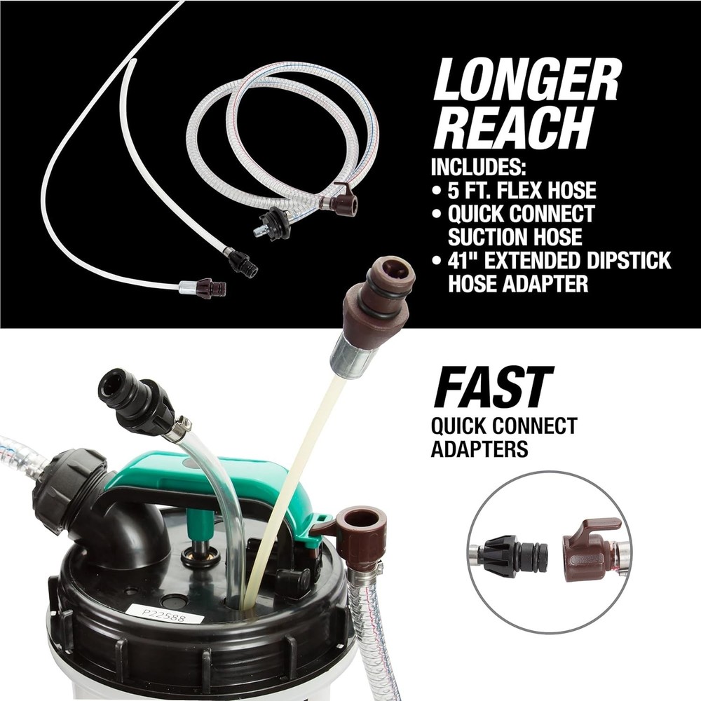Versatile 6L Oil Extractor Pump with Dipstick Adapters for Efficient Maintenance