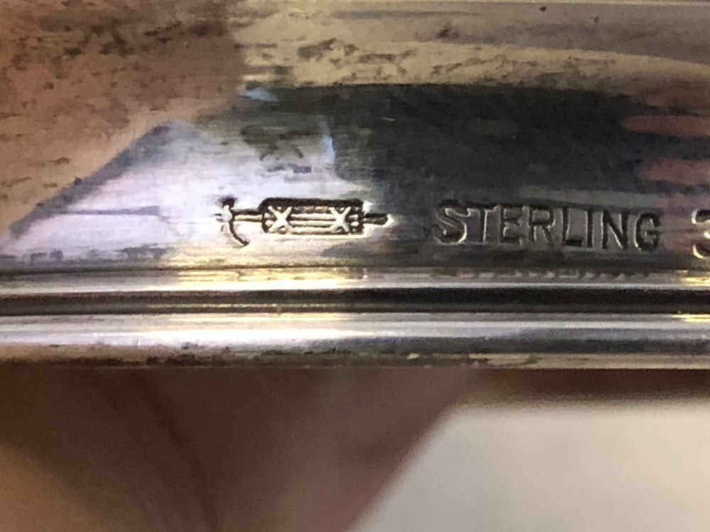 Antique Sterling William B. Kerr Salt Dish with Initials