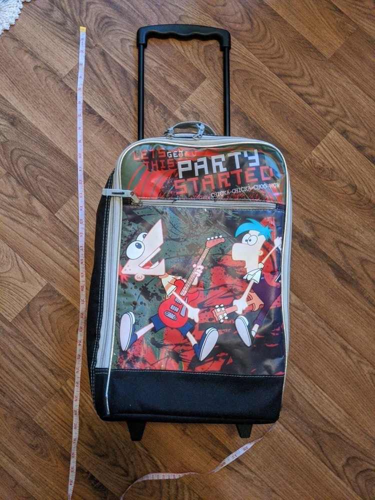 Phineas and Ferb Rolling Suitcase 17x12"