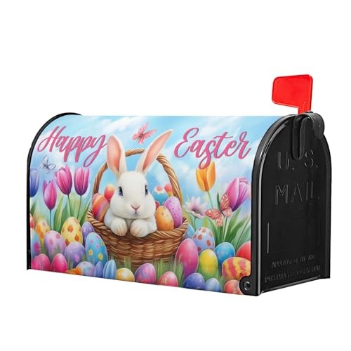 Spring Easter Mailbox Covers Easter Bunny Eggs Mailbox Cover Magnetic Standard