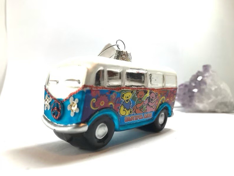 Grateful Dead Dancing Bears VW Bus Hand Blown Glass