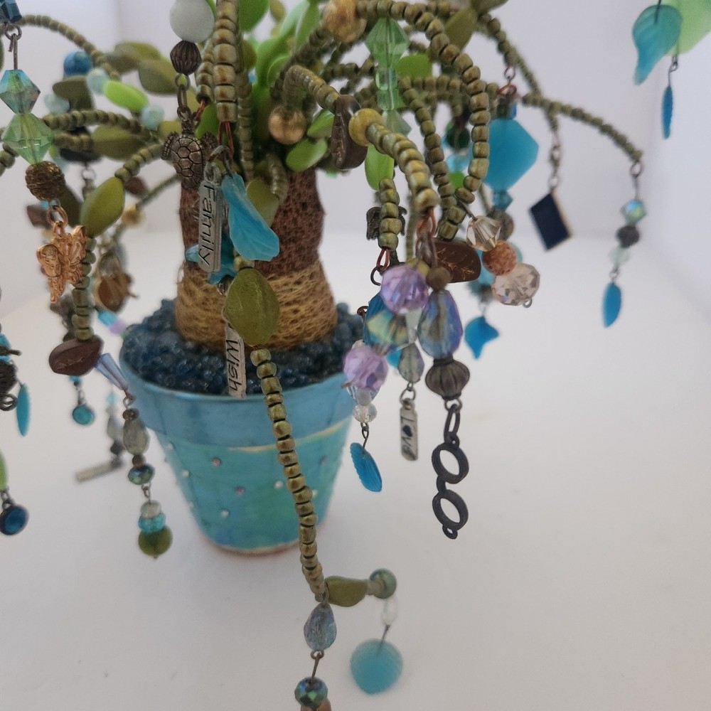 Handcrafted beaded/charm plant