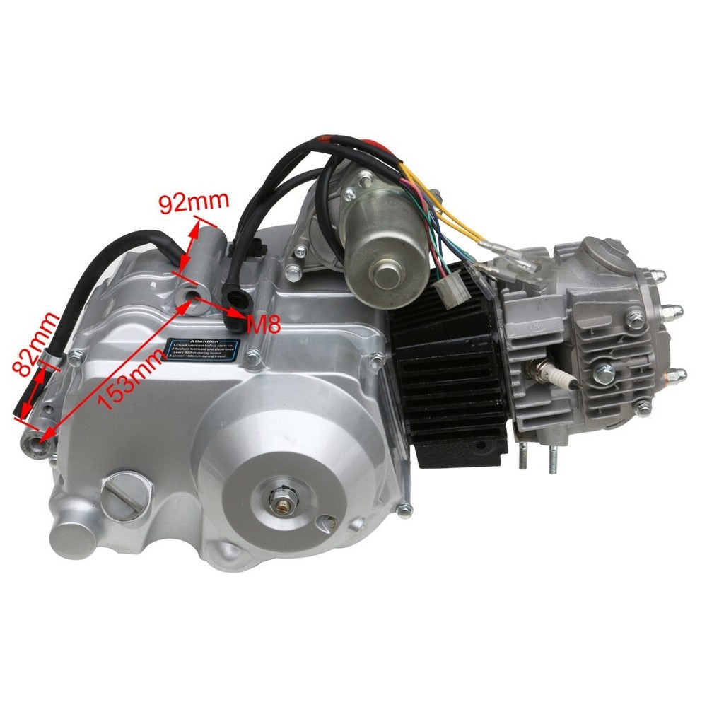 125cc Semi Auto Engine Motor & Reverse + Muffler Pipe For Buggy ATV Quad ATC70