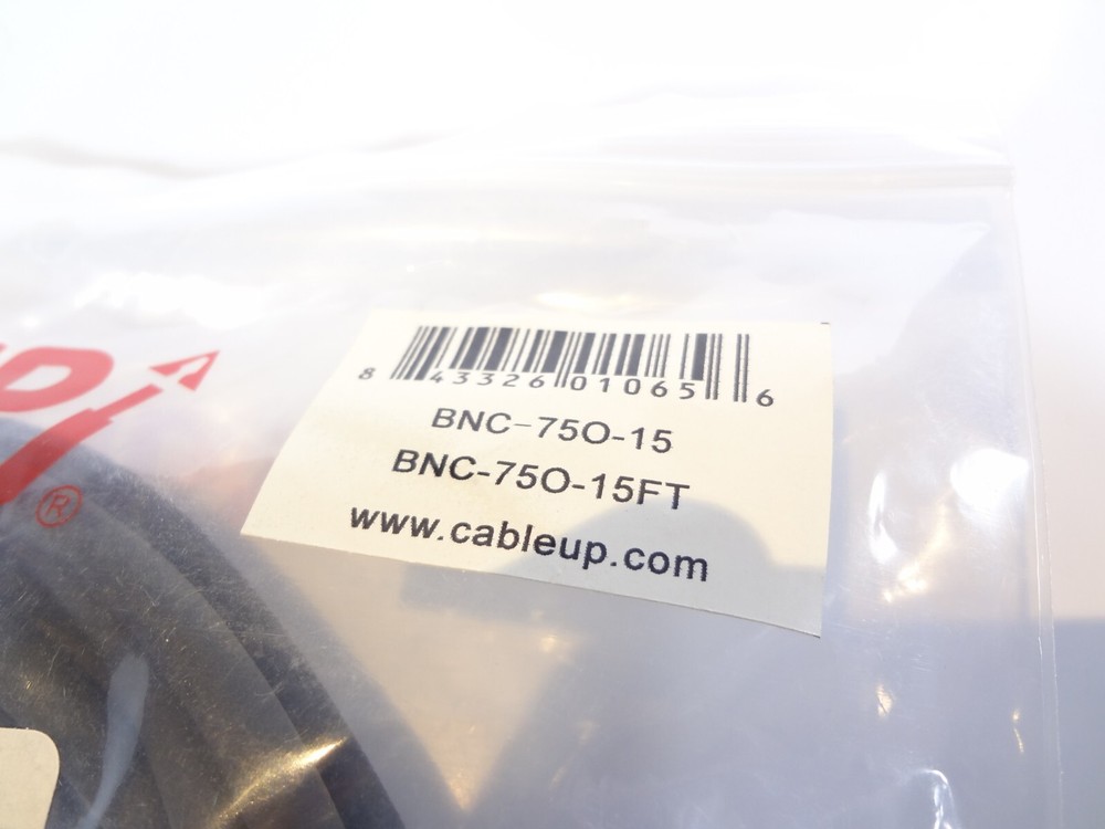 CableUp SPDIF Word Clock Digital Audio Video Coaxial 75 ohm BNC Cable 15ft