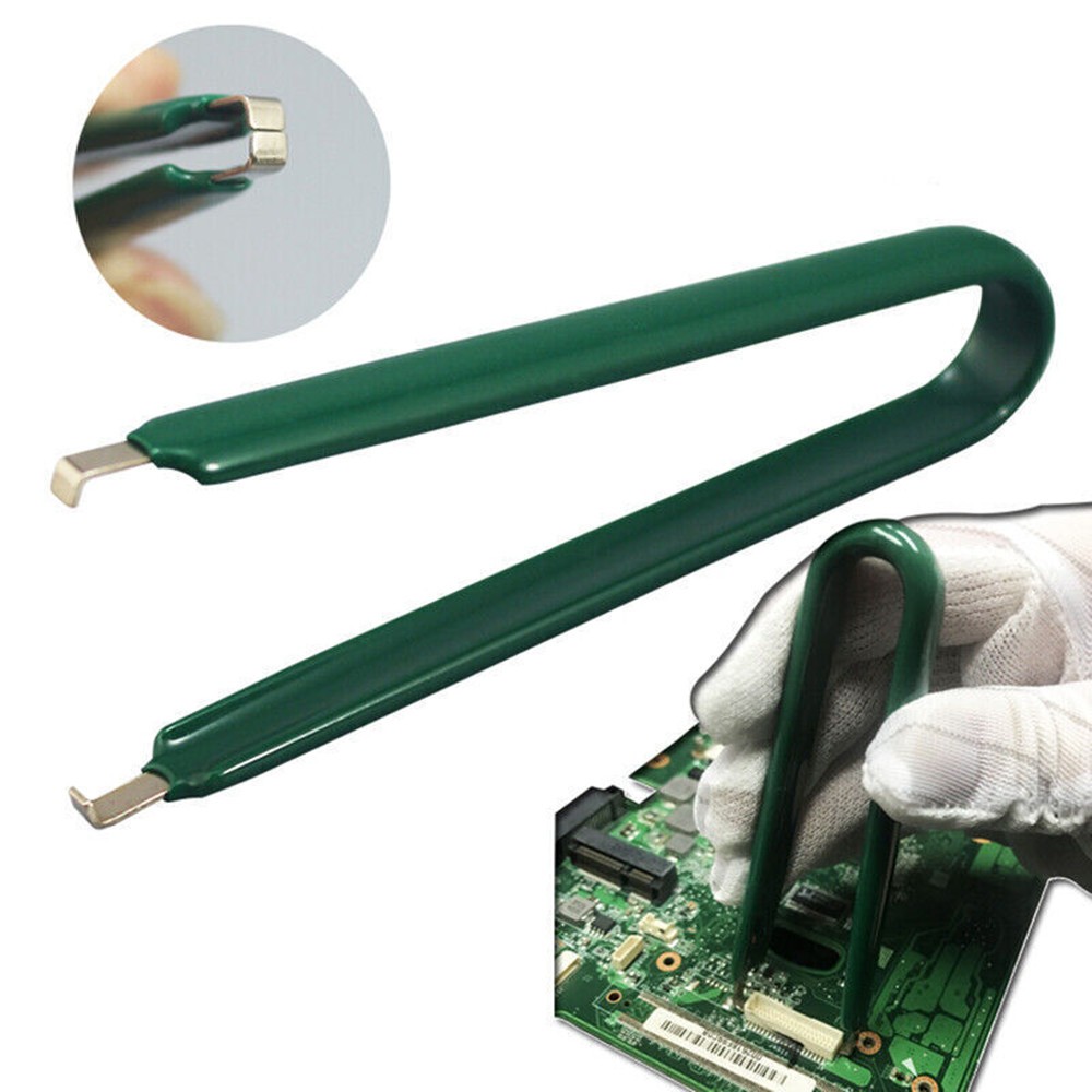 IC Chip Puller Tweezers For Circuit Board Component Extraction CPU PLCC Clamp