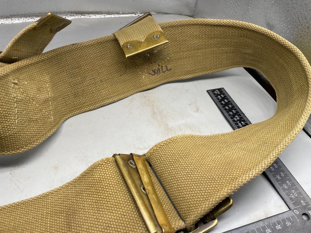 Original WW1 British Army 1908 Pattern Webbing Belt - Approx Size 36" Waist