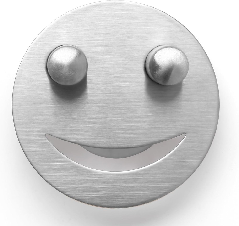 Stainless Steel Smiley Face Sponge Daddy Holder, Brushed normal, Silver