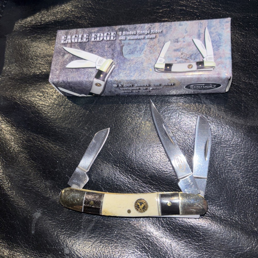 KENTUCKY EAGLE EDGE 3 Blades Range Rider Pocket Knife NEW