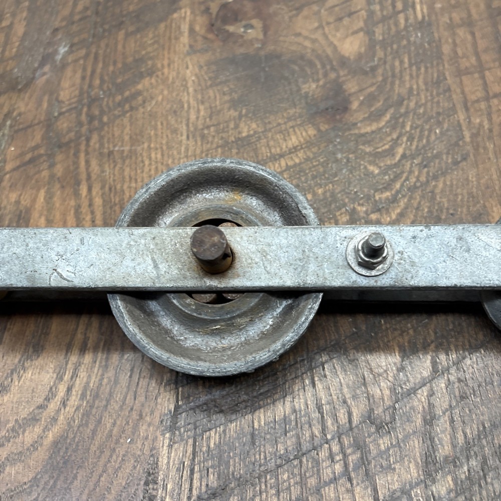 Vintage 17 inch trolley pulley meat Hook