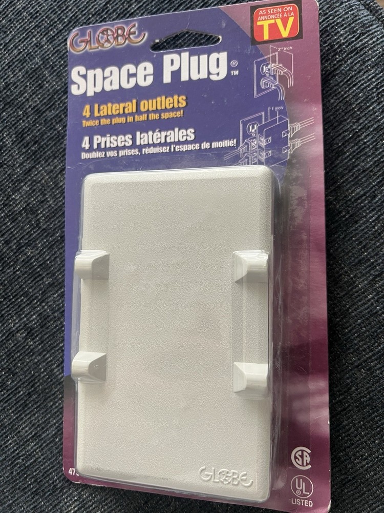 GLOBE flat space saver outlet, 2 into 4