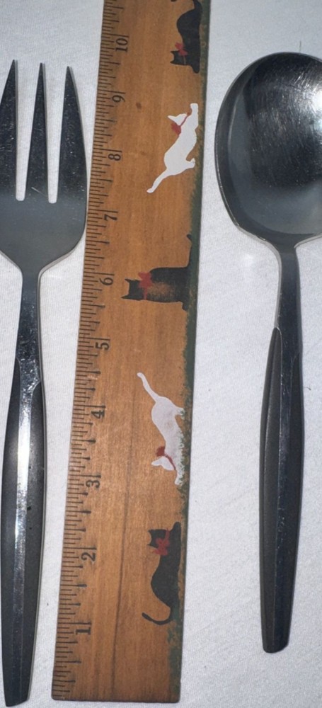 Vintage Eldan ELD2 Stainless Serving utensil Black Handle Flatware Japan