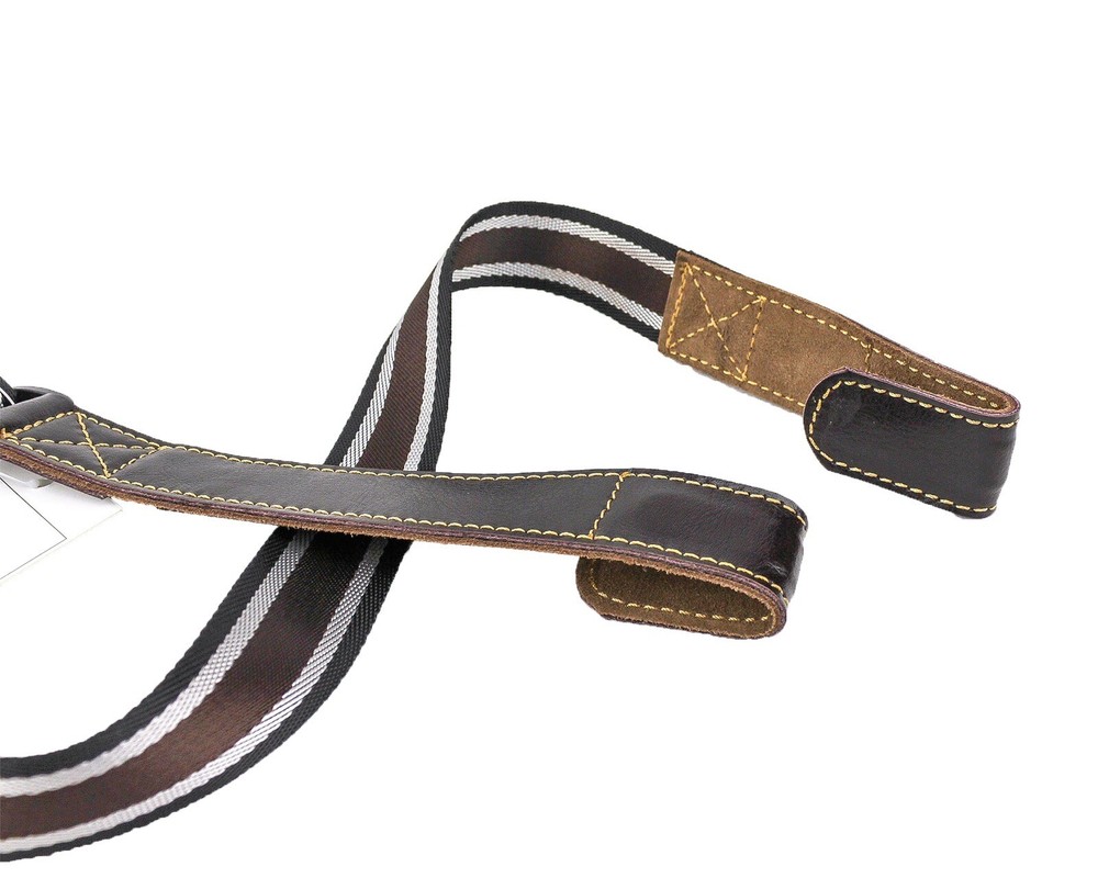 Walker & Williams U-66-Brown Double Hook Ukulele Shoulder Strap Hands Free 