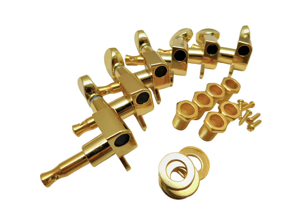 Gold 6 ILR Modern Style Tuning Pegs with oval Button