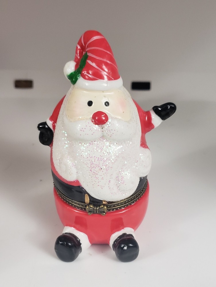 4.25" Santa Clause Hinged Trinket Box #47
