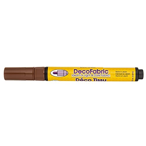 Uchida 222-C-6 Marvy Deco Fabric Fine Point Tip Marker, Brown