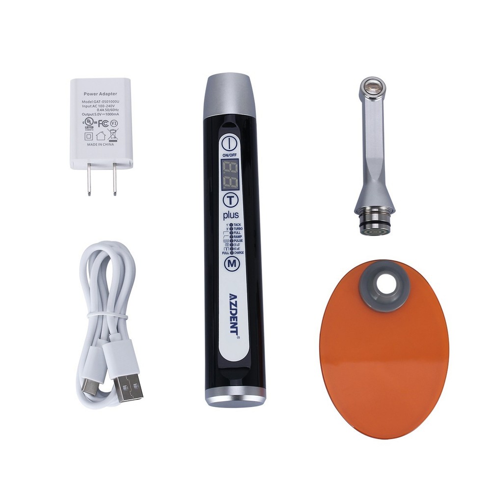 AZDENT Dental Wireless LED plus105 Curing Light Lamp 1 Second Curing 2500 mw/cm²