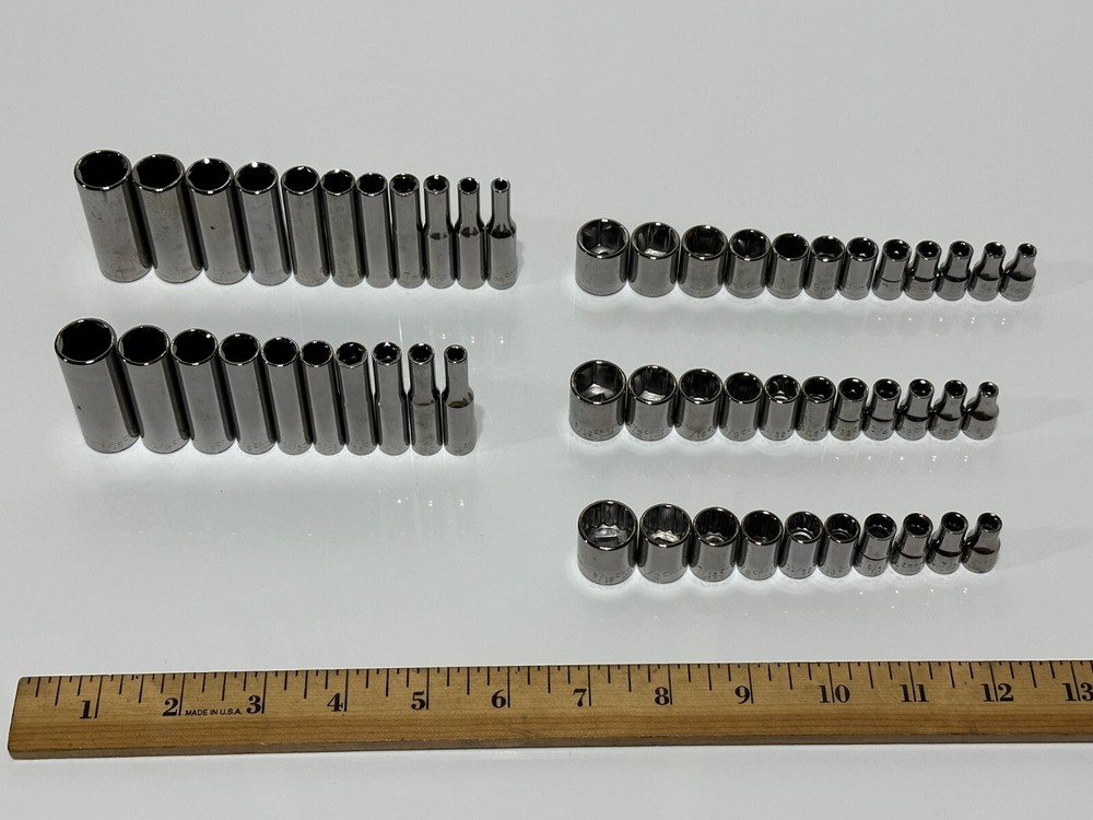 NEW Craftsman Tools USA 54pc 1/4” Drive Metric & SAE Deep & Shallow Socket Set