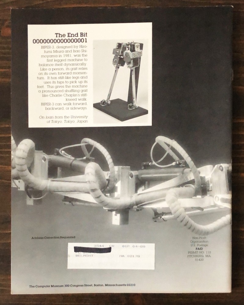 The Computer Museum Report - Summer/Fall 1987 - Volume 20