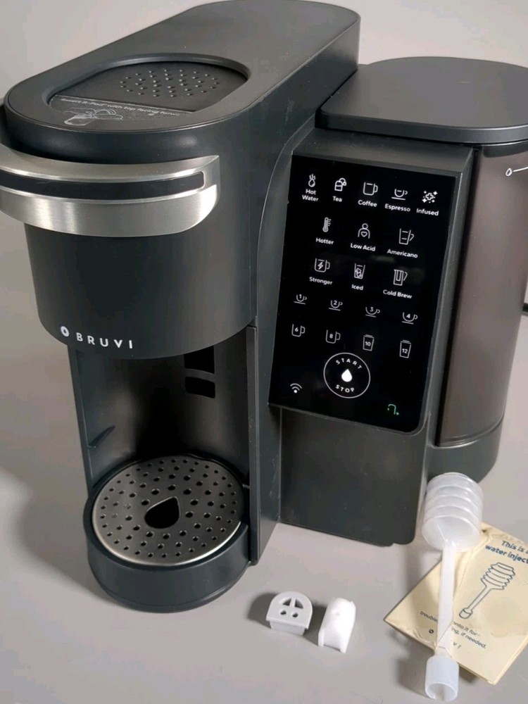 Bruvi BV-03-B Coffee Maker Single Serve Touchscreen Black Tested Working