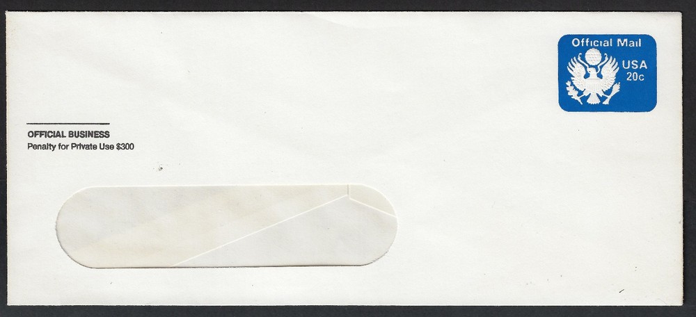 Official Mail embossed envelope Scott UO73, MNH entire,  (TSC10