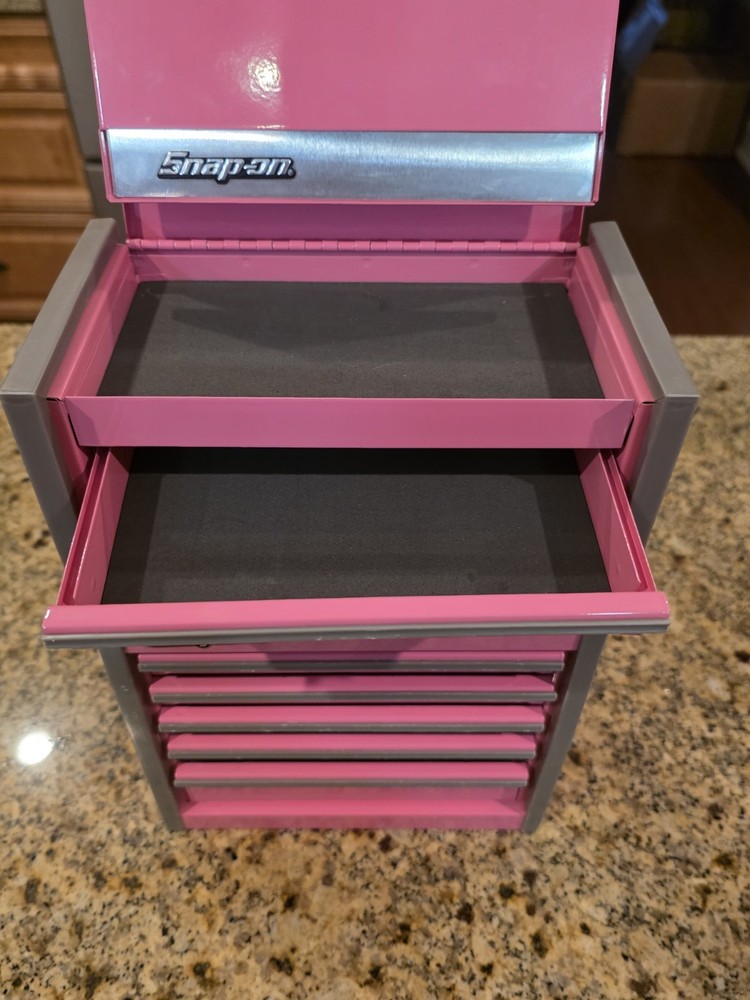 Snap-On - Micro Roll Cab BOTTOM & TOP chest "SET" Mini Tool Box Pink