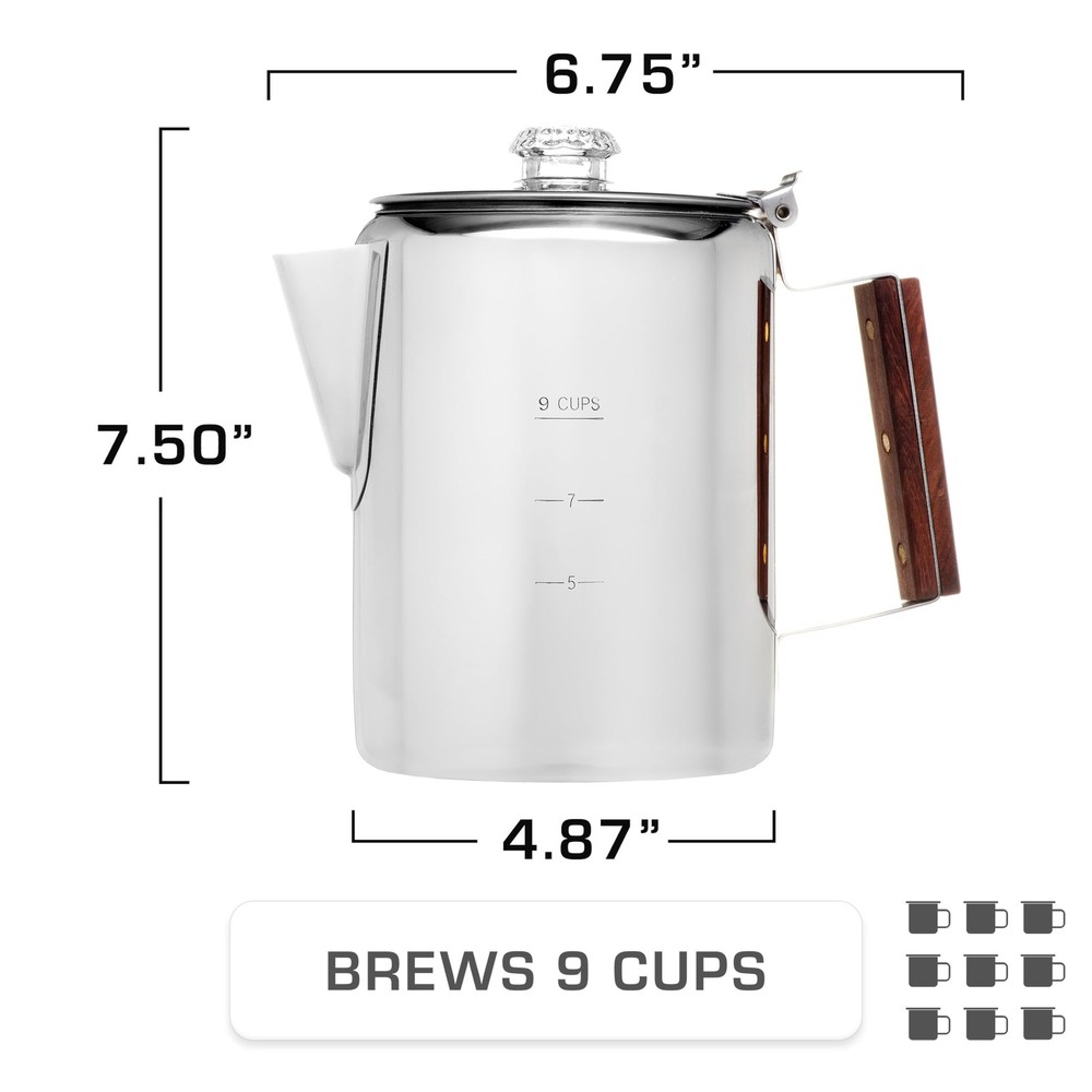 Bozeman Induction Coffee Maker — Percolator Coffee Pot Coffee Percolator – Br...