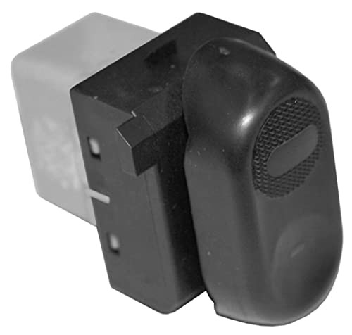 Push Button Window Switch - Black, 1-Way, Flush Mount, MANUAL Operation