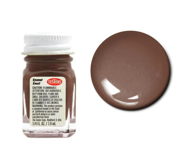 Testors 1133 Enamel Gloss Light Brown 1/4 oz