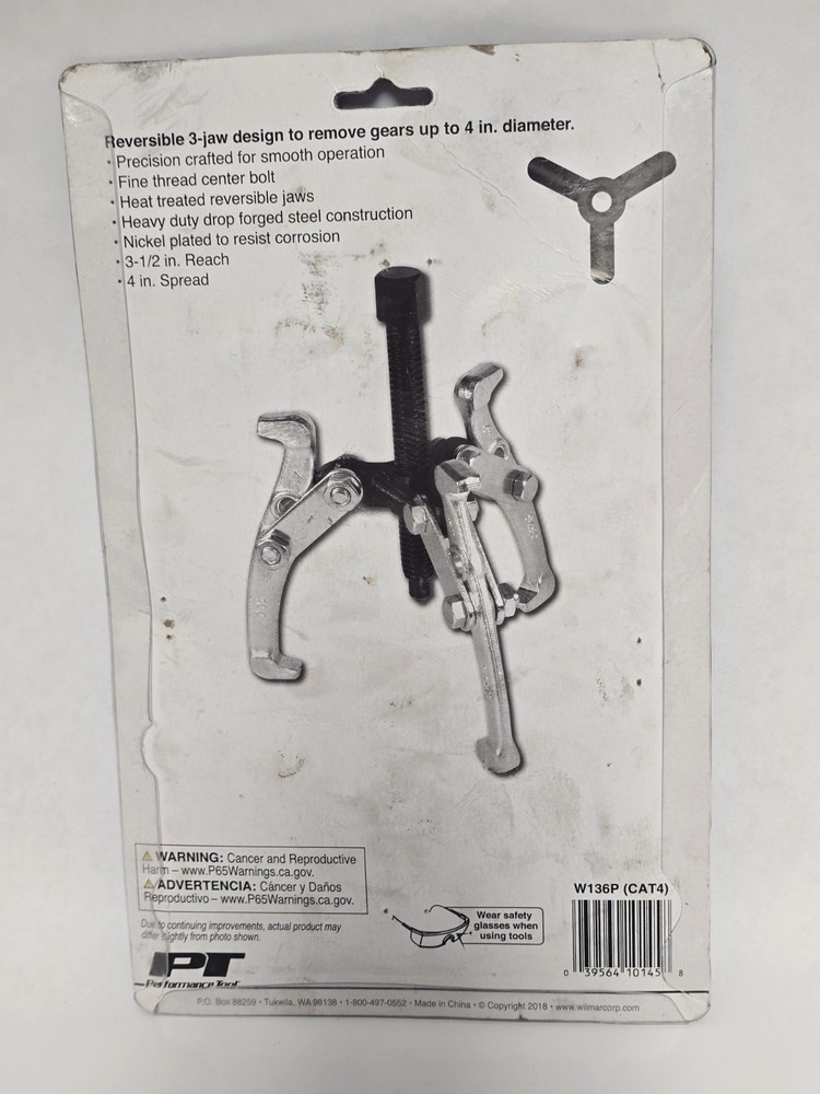 PERFORMANCE TOOL W136P GEAR PULLER-3 JAW