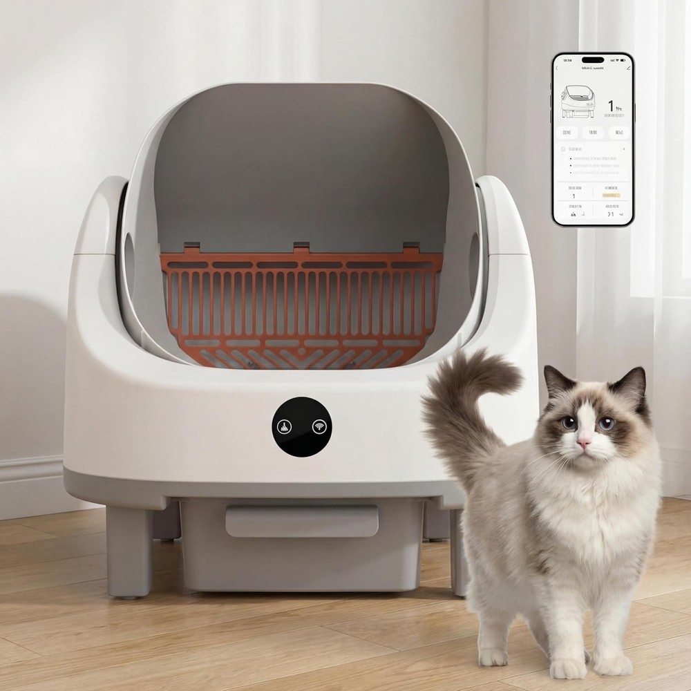🔥Self Cleaning Cat Litter Box Automatic Multi-Cat 96L Large with APP Control