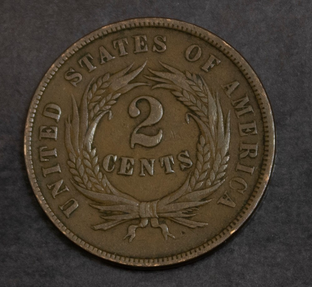 1868 Two Cent Piece VF Lot 5123
