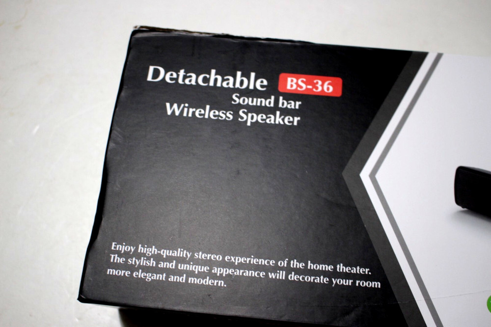 DETACHABLE BS-36 SOUND BAR WIRELESS SPEAKER STEREO