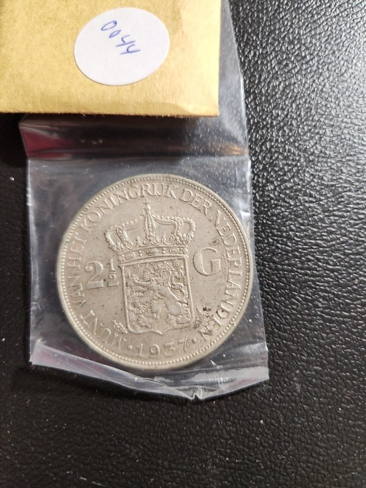 Netherlands 1937 2 1/2 Gulden / UNC #0044