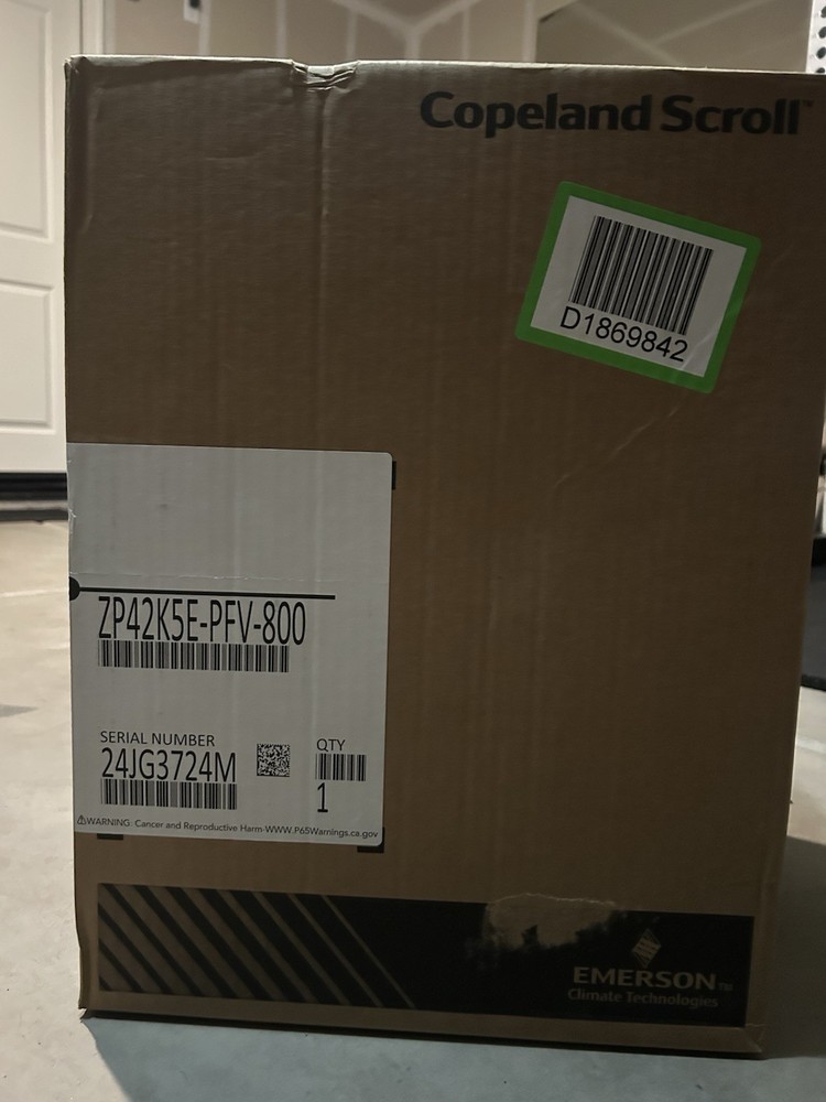 copeland scroll compressor ZP42K5E-PFV-800