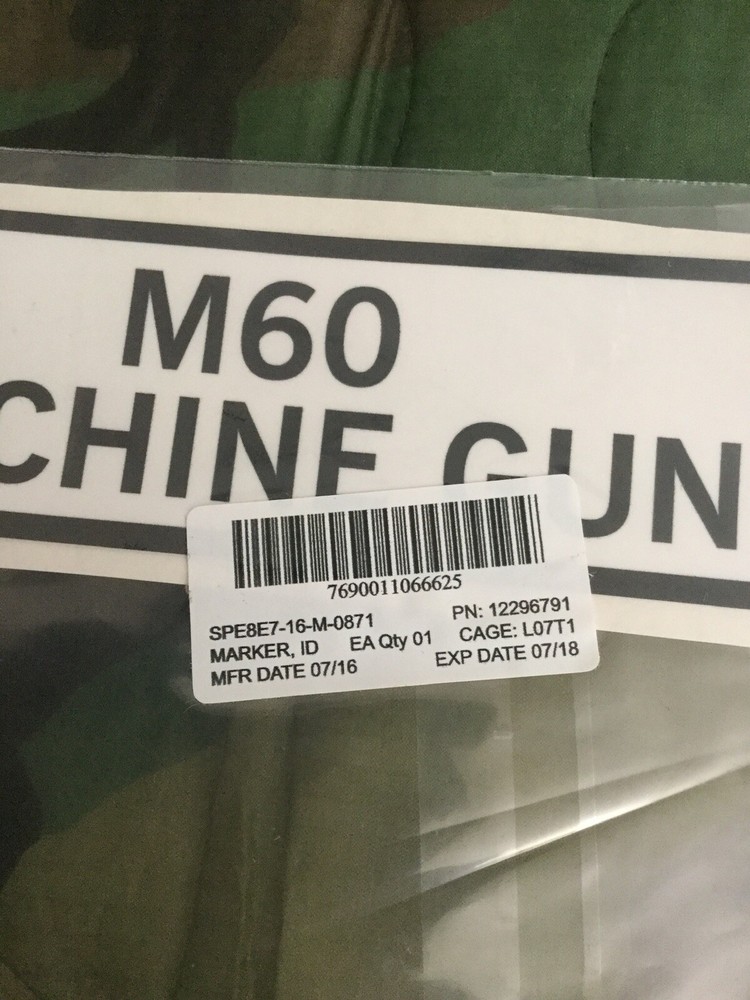 M60 DECAL MORAL PATCH/STICKER