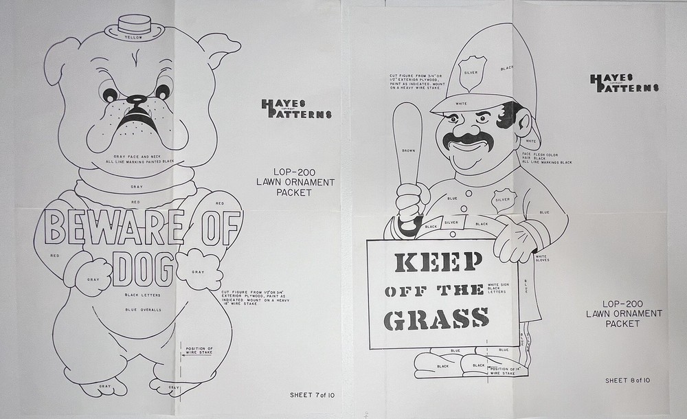 VTG Patterns yard Wooden Ornaments Projects -Lot 12 Different Patterns