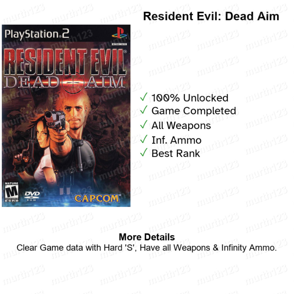 RESIDENT EVIL 1 2 3 4 | MEMORY CARD SAVES | PSX PS2 Code Veronica Nemesis Cheats