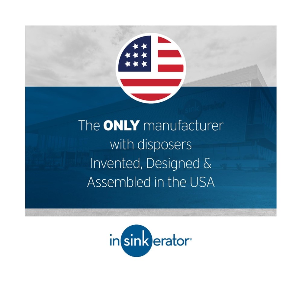 InSinkErator Garbage Disposal, Badger 1, Standard Series, 1/3 HP Continuous F...