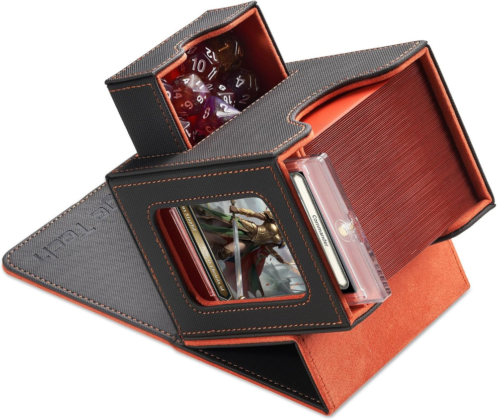Card Deck Box for MTG Commander - Patented Design, Commander Display, Fits 100 D
