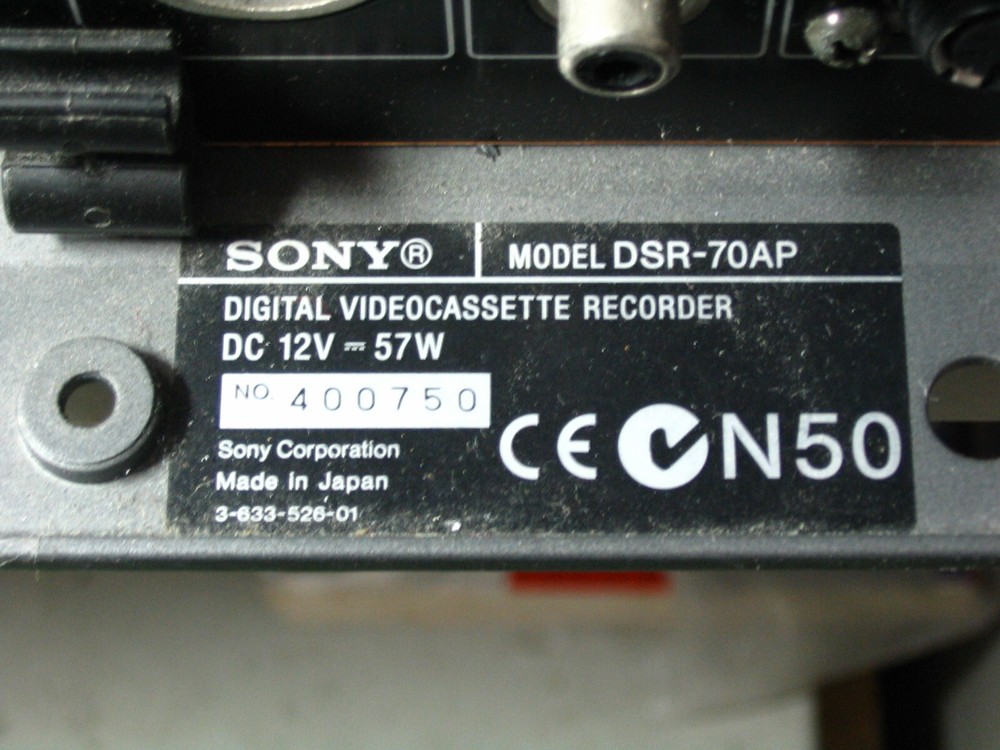 SONY DSR-70AP DIGITAL PORTABLE EDITING RECORDER.