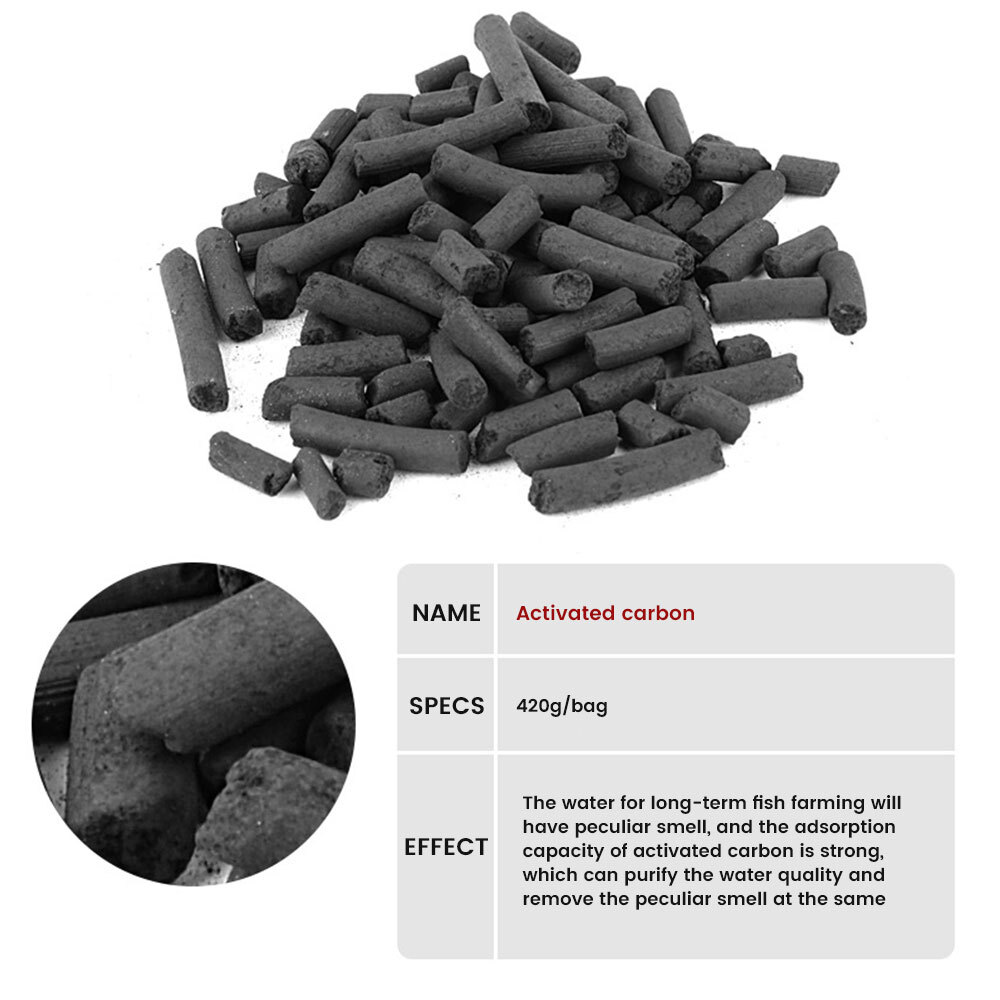 Activated Carbon Aquarium Filter Media Mesh Bag Accessories Pond Canister Filter