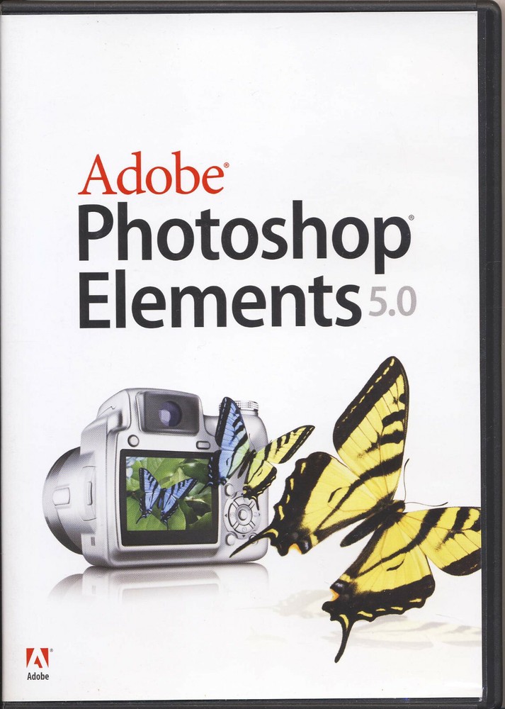 Adobe Photoshop Elements 5.0 Photo Image Editing Software & User Manual Bundle