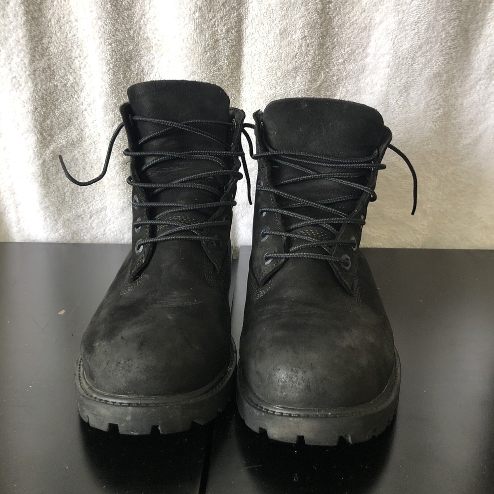 Timberland Boys Black Boots 5M
